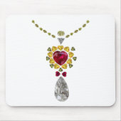 Heart Gemstone Art Muismat (Voorkant)