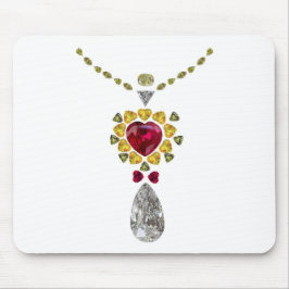 Heart Gemstone Art Muismat