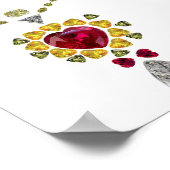 Heart Gemstone Art Poster (Hoek)