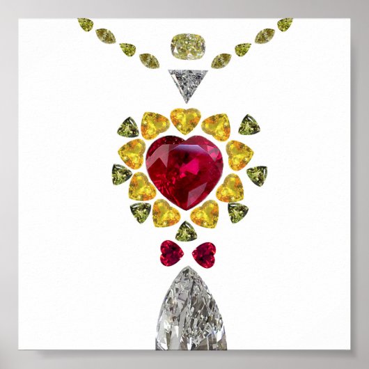 Heart Gemstone Art Poster (Voorkant)