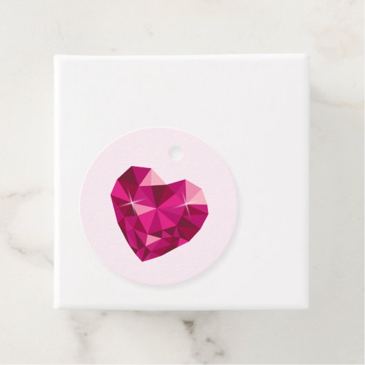 Heart Gemstone Bedankjes Labels (In situ)
