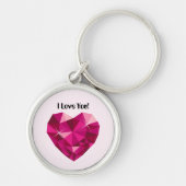 Heart Gemstone I Love You Sleutelhanger (Voorkant)