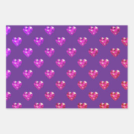 Heart Gemstone Inpakpapier Vel
