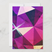 Heart Gemstone Purple 10th Birthday Invitation Kaart (Achterkant)