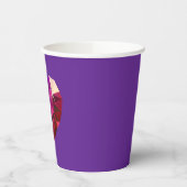 Heart Gemstone Purple Paper Cups Papieren Bekers (Links)