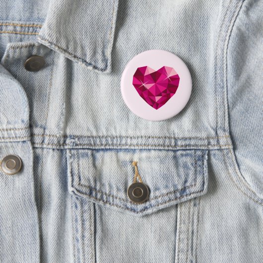 Heart Gemstone  Ronde Button 5,7 Cm (In situ)