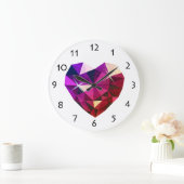 Heart Gemstone Wall Clock Grote Klok (Huis)
