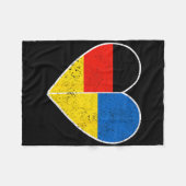 Heart Germany And Ukraine Solidarity Friendship Vi Fleece Deken (Voorkant (Horizontaal))
