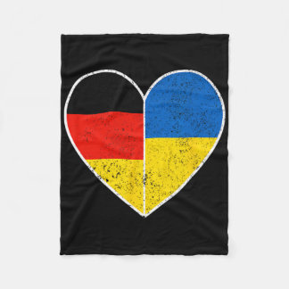 Heart Germany And Ukraine Solidarity Friendship Vi Fleece Deken