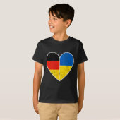 Heart Germany And Ukraine Solidarity Friendship Vi T-shirt (Voorkant volledig)