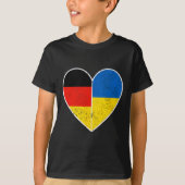 Heart Germany And Ukraine Solidarity Friendship Vi T-shirt (Voorkant)