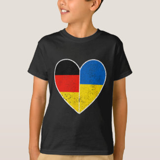 Heart Germany And Ukraine Solidarity Friendship Vi T-shirt