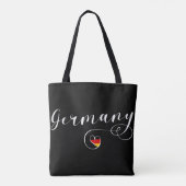 Heart Germany Grocery Bag, Duitse vlag Tote Bag (Achterkant)