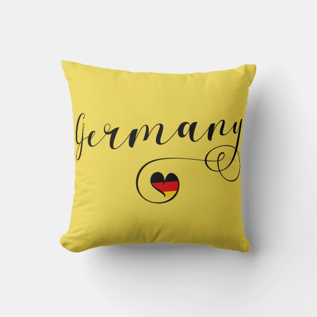 Heart Germany Pillow, Duits Kussen (Voorkant)
