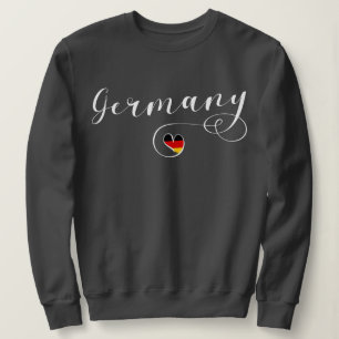 Heart Germany Sweatshirt, Duitse vlag Trui