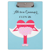 Heart Getting Married Verloving Klembord (Voorkant)