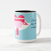 Heart Getting Married Verloving Tweekleurige Koffiemok (Voorkant rechts)