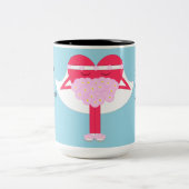 Heart Getting Married Verloving Tweekleurige Koffiemok (Center)