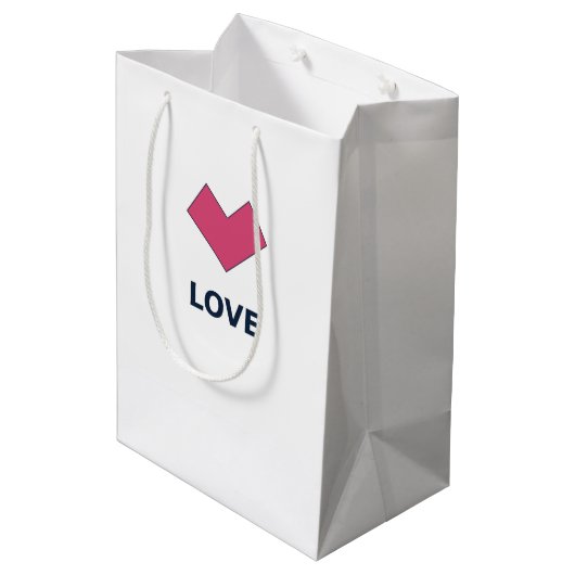 Heart Gift Bag Medium Cadeauzakje (Achterkant Gekanteld)