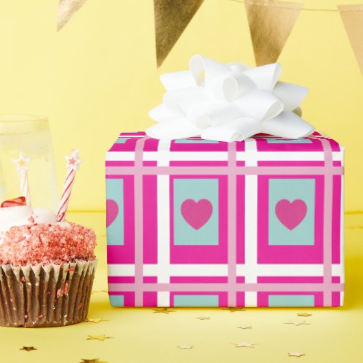 heart gift wrap for girls cadeaupapier (Verjaardagsfeest)