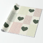 Heart Gift Wrapping Paper Cadeaupapier (Uitgerold)