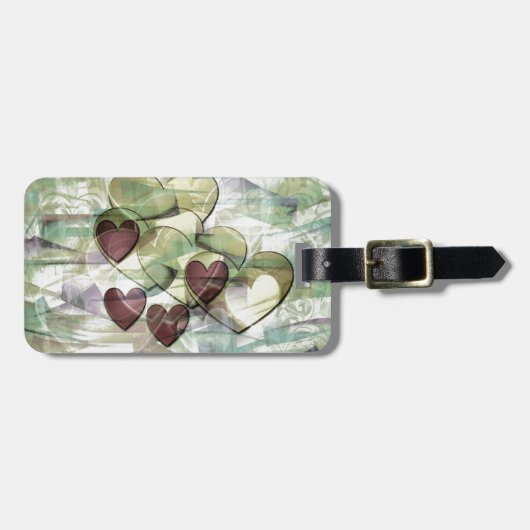 Heart Gifts | Zacht groen Bagagelabel (Voorkant horizontaal)