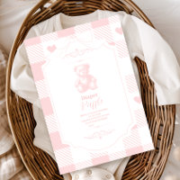 Heart Gingham Franse Teddy Diapper Raffle