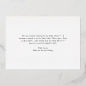 Heart Girl Boho Rainbow Baby shower Hartelijk dank Folie Uitnodiging (Achterkant)