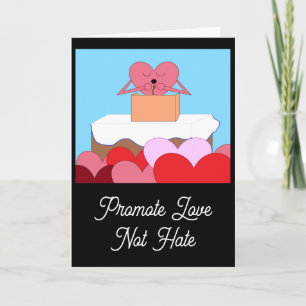 Heart Giving A Speech Over Liefde: Blank Kaart