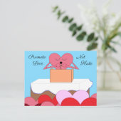 Heart Giving A Speech Over Liefde: Briefkaart (Staand voorkant)