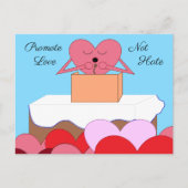 Heart Giving A Speech Over Liefde: Briefkaart (Voorkant)