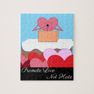 Heart Giving A Speech Over Liefde: Legpuzzel