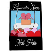 Heart Giving A Speech Over Liefde: Medium Cadeauzakje (Voorkant)