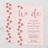 Heart Glitter Pink Weddenschap (Voorkant / Achterkant)