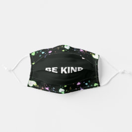 Heart Glitter Rainbow Sparkle Be Kind Stoffen Mondkapje