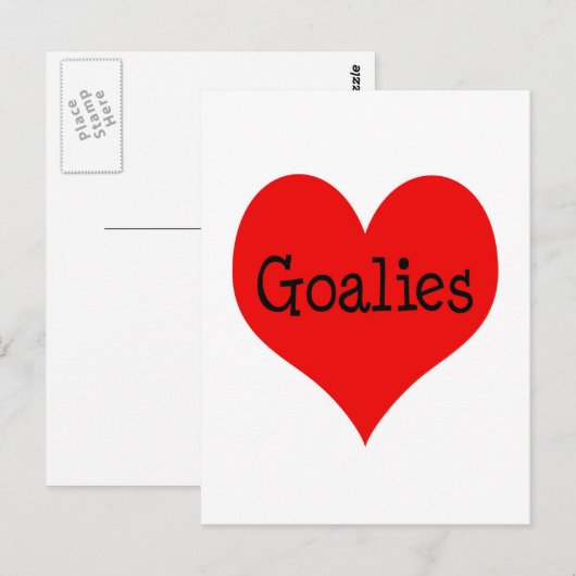 Heart Goalies Briefkaart (Voorkant / Achterkant)