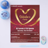 Heart Gold Ribbon Red Valentijns brochure (Enkel)