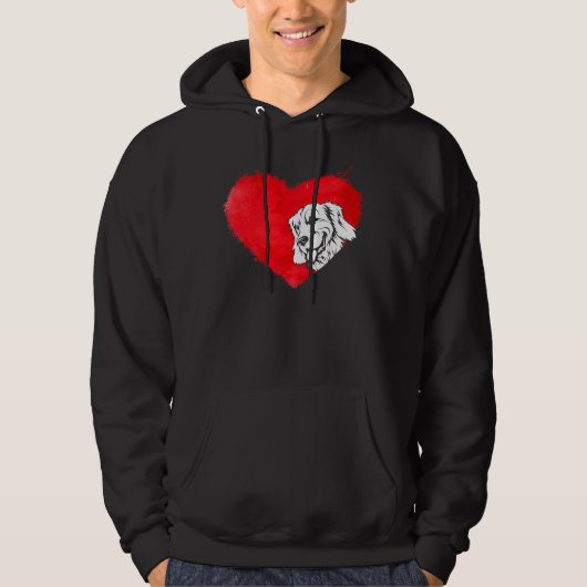 Heart Golden Retriever Dog Puppy Hoodie (Voorkant)