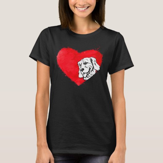 Heart Golden Retriever Dog Puppy T-shirt (Voorkant)