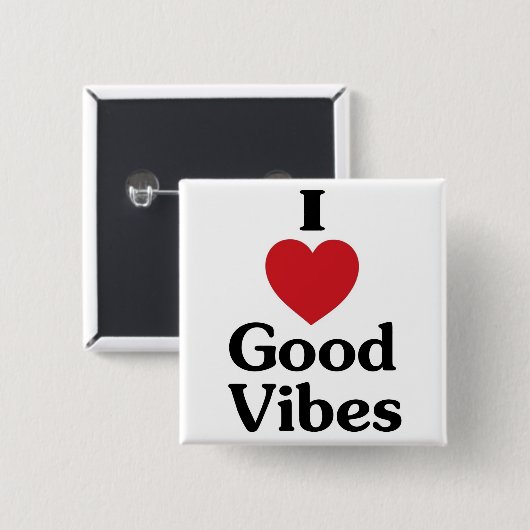 Heart good vibes Simple love souvenir button (Voorkant /achterkant)
