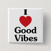 Heart good vibes Simple love souvenir button (Voorkant)
