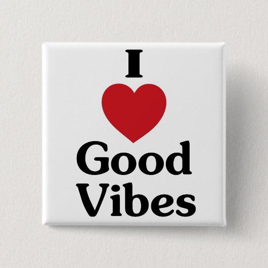 Heart good vibes Simple love souvenir button (Voorkant)