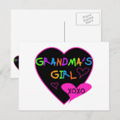 Heart Grandma's Girl T-shirts en Gifts Briefkaart (Voorkant / Achterkant)