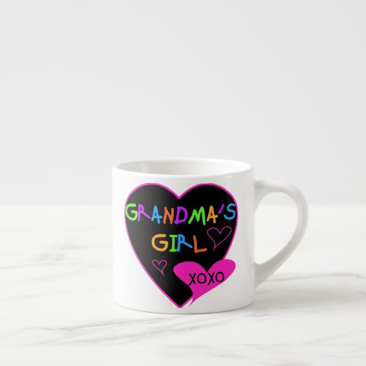 Heart Grandma's Girl T-shirts en Gifts Espresso Kop (Rechts)