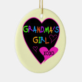 Heart Grandma's Girl T-shirts en Gifts Keramisch Ornament (Rechts)