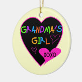 Heart Grandma's Girl T-shirts en Gifts Keramisch Ornament (Links)