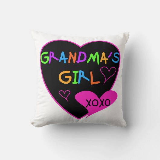 Heart Grandma's Girl T-shirts en Gifts Kussen (Voorkant)