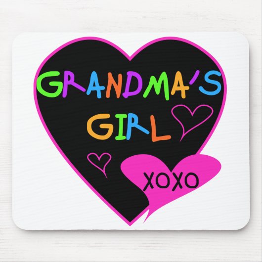 Heart Grandma's Girl T-shirts en Gifts Muismat (Voorkant)