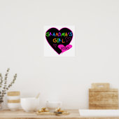 Heart Grandma's Girl T-shirts en Gifts Poster (Keuken)