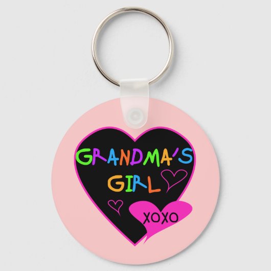 Heart Grandma's Girl T-shirts en Gifts Sleutelhanger (Voorkant)
